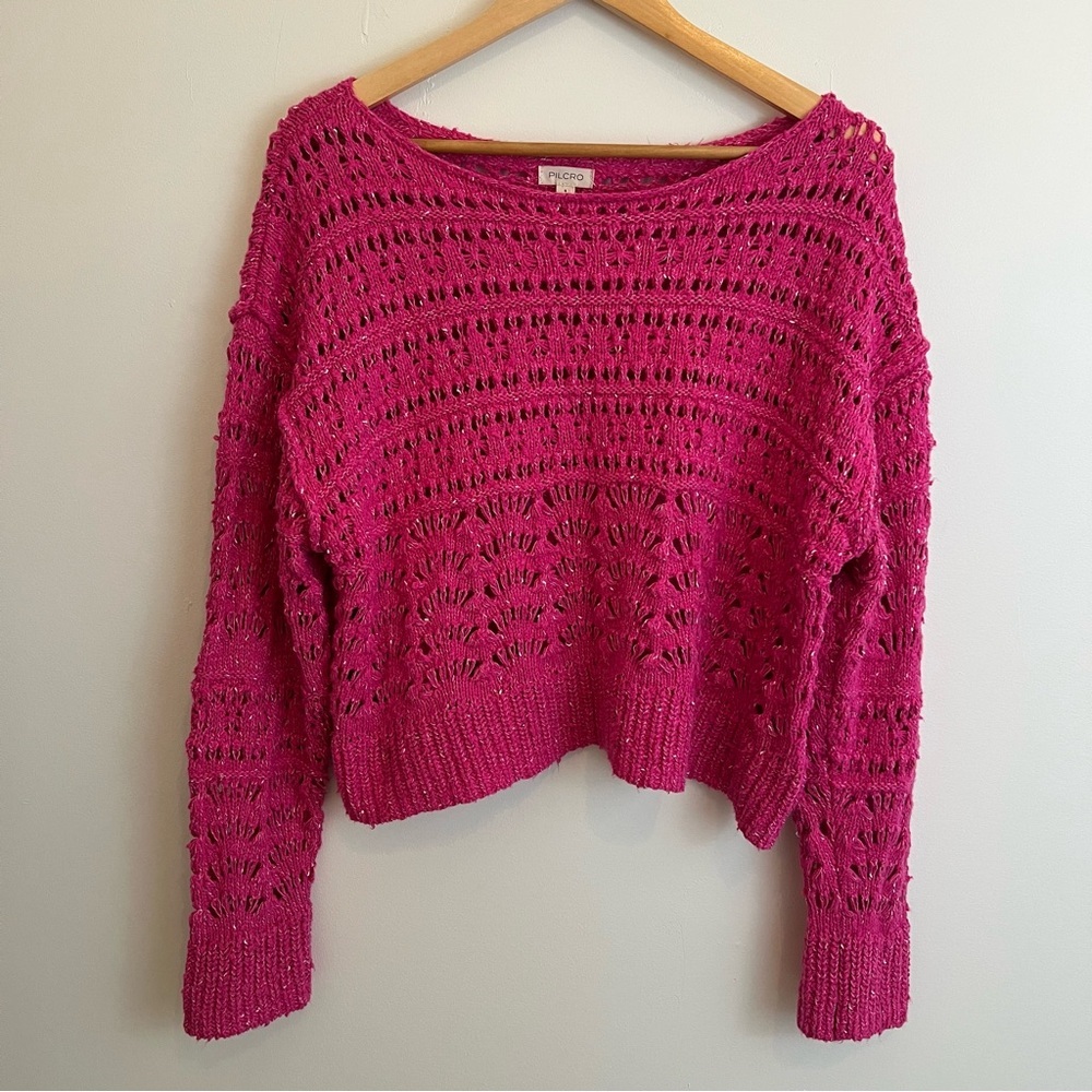 The Palmer Open Stitch Sweater By Pilcro,‎ Small Anthropologie